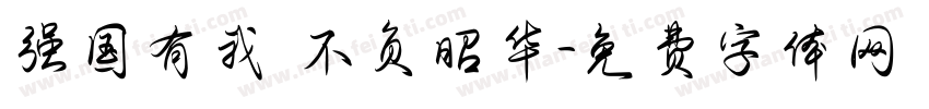 强国有我 不负昭华字体转换